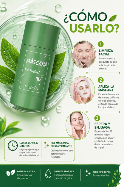 Mascarilla De Te Verde En Barra Guanjing