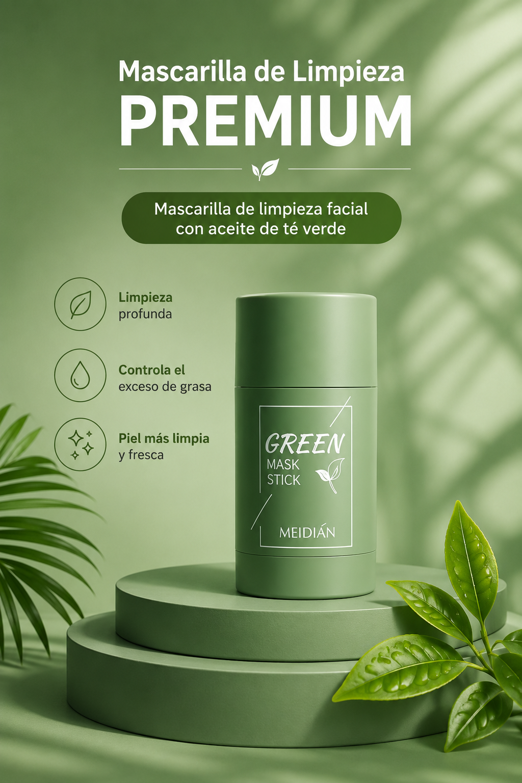 Mascarilla De Te Verde En Barra Guanjing